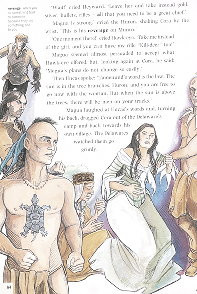 The last of the Mohicans, Autor of the book: J. F Cooper, text adaption by Bill Bowler, Illustrated by: Thomas Sperling, Oxford University Press,  2003 