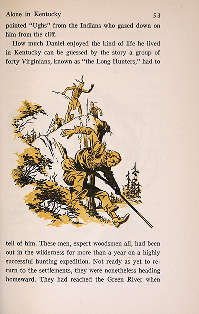 Daniel Boone, the opening of the wilderness by  Brown John Mason, art by  Lee J. Ames