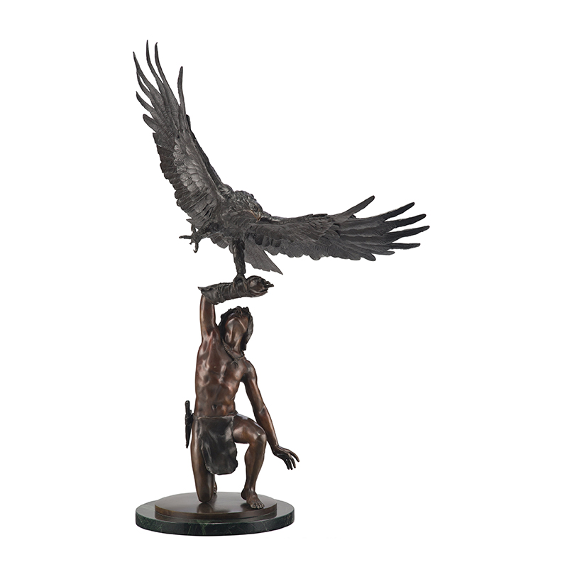 Stanley Quentin Johnson, Eagle Boy, 1981 ~ Bronze with brown patina