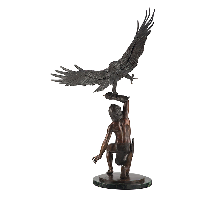 Stanley Quentin Johnson, Eagle Boy, 1981 ~ Bronze with brown patina